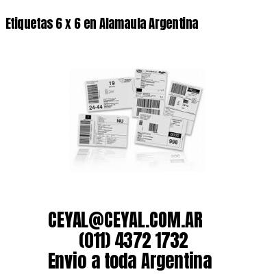 Etiquetas 6 x 6 en Alamaula Argentina