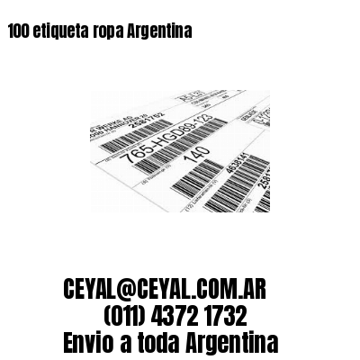 100 etiqueta ropa Argentina