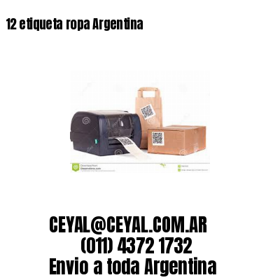 12 etiqueta ropa Argentina