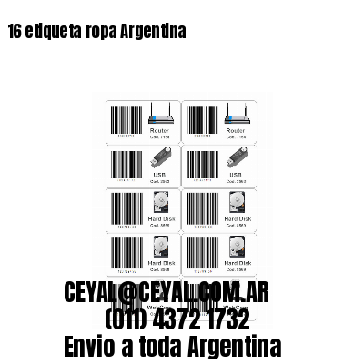 16 etiqueta ropa Argentina