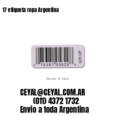 17 etiqueta ropa Argentina