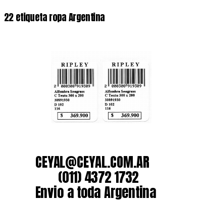 22 etiqueta ropa Argentina