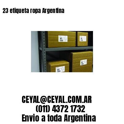 23 etiqueta ropa Argentina