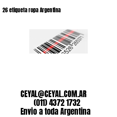 26 etiqueta ropa Argentina