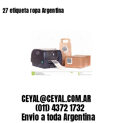 27 etiqueta ropa Argentina