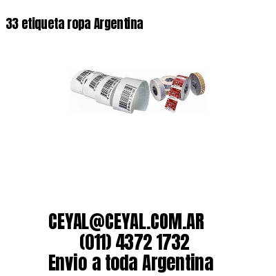 33 etiqueta ropa Argentina