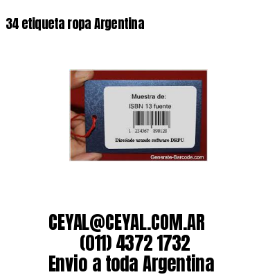 34 etiqueta ropa Argentina