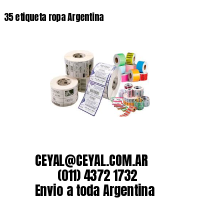 35 etiqueta ropa Argentina