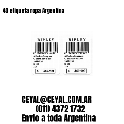 40 etiqueta ropa Argentina