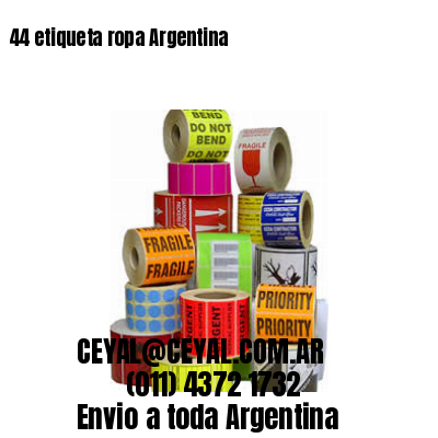 44 etiqueta ropa Argentina