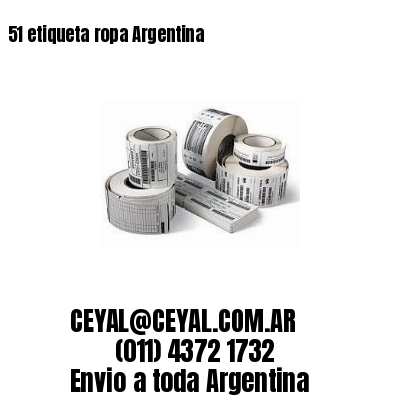 51 etiqueta ropa Argentina