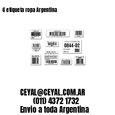 6 etiqueta ropa Argentina
