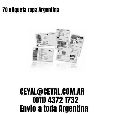 70 etiqueta ropa Argentina