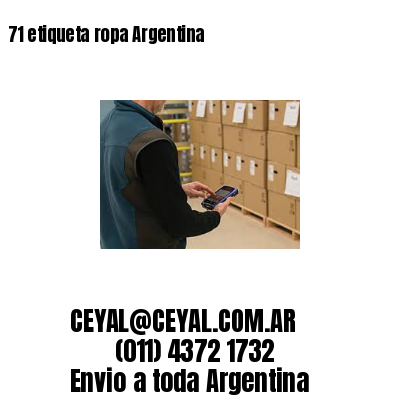 71 etiqueta ropa Argentina