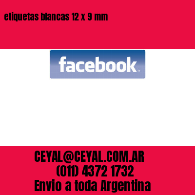 etiquetas blancas 12 x 9 mm