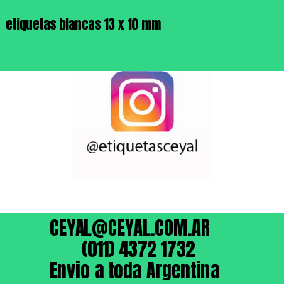 etiquetas blancas 13 x 10 mm