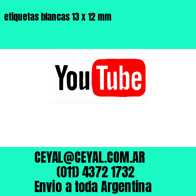 etiquetas blancas 13 x 12 mm