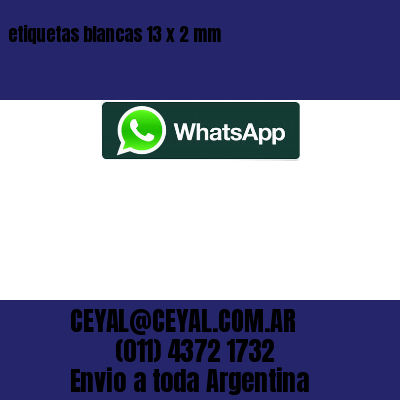 etiquetas blancas 13 x 2 mm