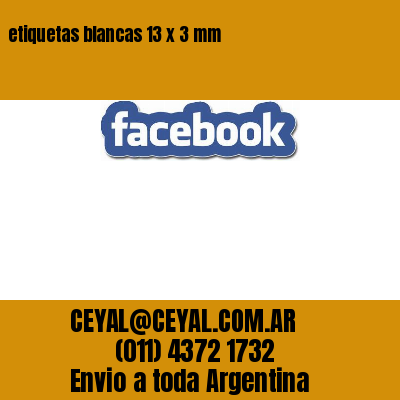 etiquetas blancas 13 x 3 mm