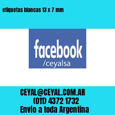 etiquetas blancas 13 x 7 mm