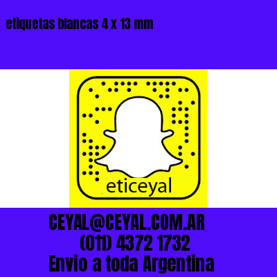 etiquetas blancas 4 x 13 mm