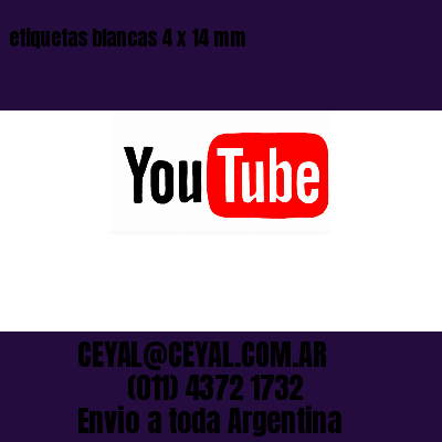 etiquetas blancas 4 x 14 mm