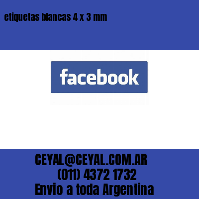 etiquetas blancas 4 x 3 mm
