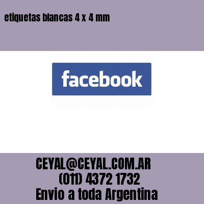 etiquetas blancas 4 x 4 mm