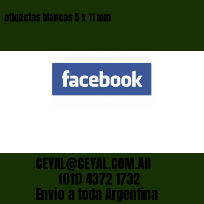etiquetas blancas 5 x 11 mm