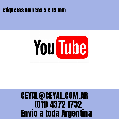 etiquetas blancas 5 x 14 mm