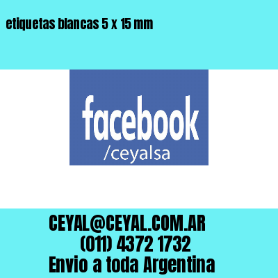 etiquetas blancas 5 x 15 mm