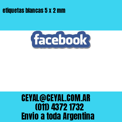 etiquetas blancas 5 x 2 mm
