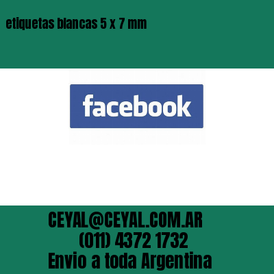 etiquetas blancas 5 x 7 mm