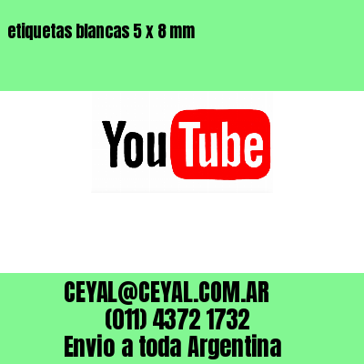 etiquetas blancas 5 x 8 mm