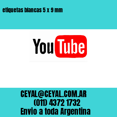 etiquetas blancas 5 x 9 mm