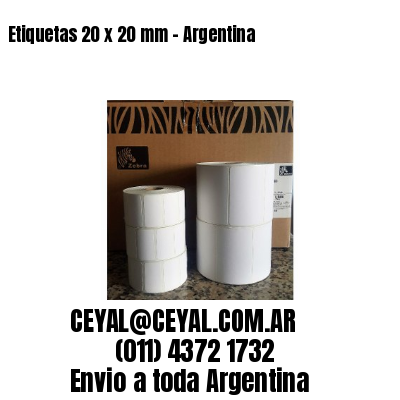 Etiquetas 20 x 20 mm – Argentina