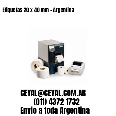 Etiquetas 20 x 40 mm – Argentina