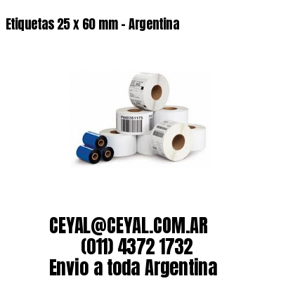 Etiquetas 25 x 60 mm – Argentina