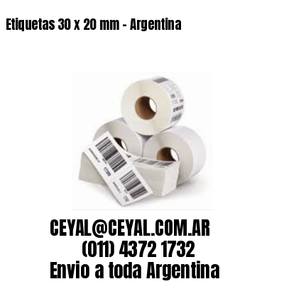 Etiquetas 30 x 20 mm – Argentina