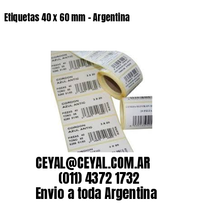 Etiquetas 40 x 60 mm – Argentina