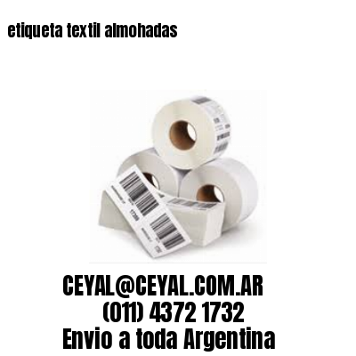 etiqueta textil almohadas