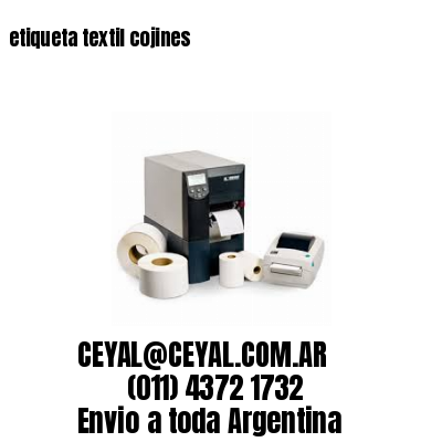 etiqueta textil cojines