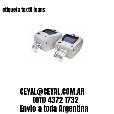 etiqueta textil jeans