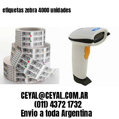 etiquetas zebra 4000 unidades