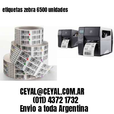 etiquetas zebra 6500 unidades