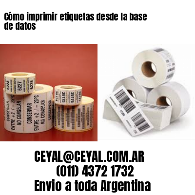 Cómo imprimir etiquetas desde la base de datos