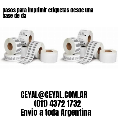 pasos para imprimir etiquetas desde una base de da