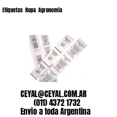 Etiquetas  Ropa  Agronomía