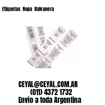 Etiquetas  Ropa  Balvanera