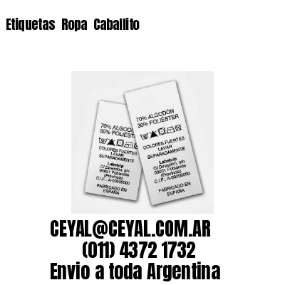 Etiquetas  Ropa  Caballito